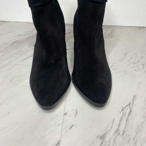 Blondo Sidnee Black Suede Heeled Bootie 7 - Picture 11 of 15